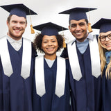 2 PCS 30" Graduation Stole Unisex White Plain Sublimation Stoles Blanks Graduation Sash 2024 Honor Stole for School/Church Ceremony Teaaha