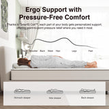 Novilla Queen Mattress, 8 Inch Queen Size Mattresses in a Box with Smarts™ Coil for Pressure Relief, Medium Plush Foam and Spring Hybrid Colchones with CertiPUR-US Certified for Kids Novilla