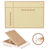 Tektalk Foldable Jigsaw Puzzle Board with 4 Angle Adjustable Bracket/Stand, Lightweight Portable Puzzle Mat Plateau with Wooden Easel, Foldaway Felt Puzzle Table, for Up to 1500 Pieces (Beige) Tektalk