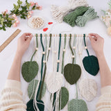 ACRNIGHEET Boho Macrame Leaf Kit for Adults Beginners Large DIY Macrame Kit Leaf Tassels Wall Hanging Elegant Wall Decor Bohemian Macrame Projects Handmade Enthusiast Gift ACRNIGHEET