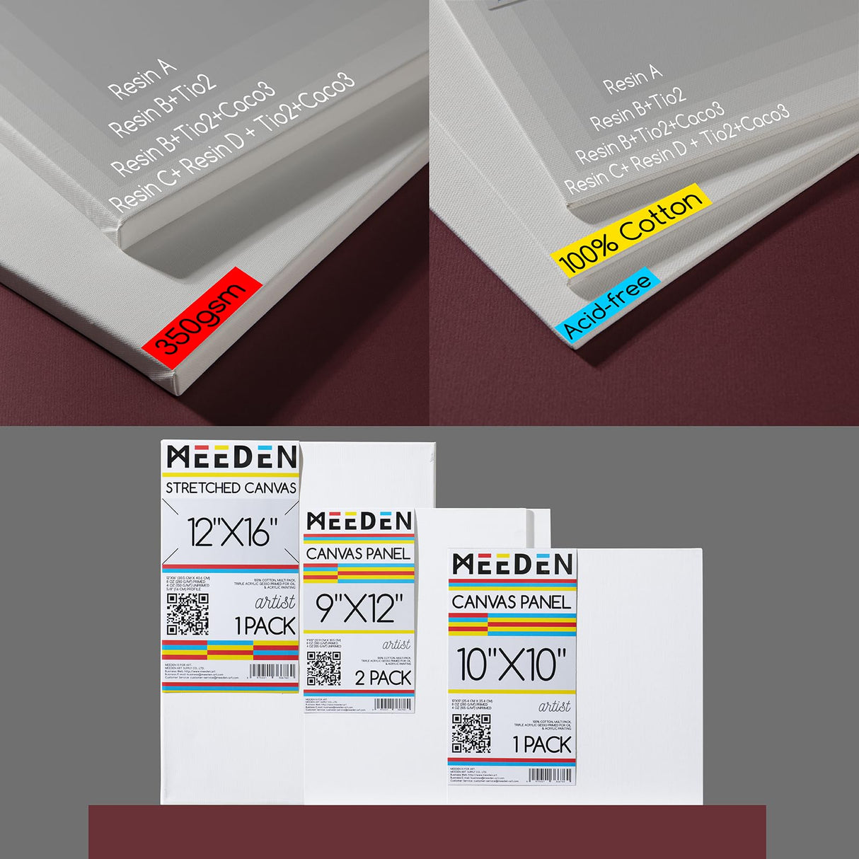 MEEDEN Oil Painting Kit, Painting Sets with Sketch Easel Box, Professional Art Paint Supplies Kit with Paint Brushes, Palette Knives, Canvases for Painting Supplies for Adults MEEDEN