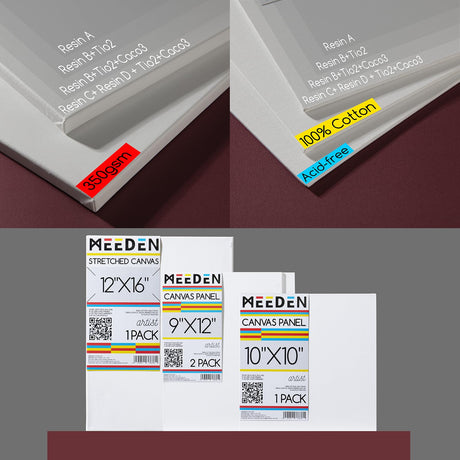 MEEDEN Oil Painting Kit, Painting Sets with Sketch Easel Box, Professional Art Paint Supplies Kit with Paint Brushes, Palette Knives, Canvases for Painting Supplies for Adults MEEDEN
