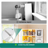 YITAHOME Corner Bookshelf with LED Light, 6 Tier Corner Shelf White Bookshelf L-Shaped Bookcase Storage Display Shelf for Home Office, Living Room, White YITAHOME