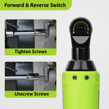 YOUGFIN Cordless Electric Ratchet Wrench 3/8", Power Socket Wrench 40 Ft-lbs, Brushless Torque Ratchet with 2 Batteries (2.0Ah) & Charger, Compact Electric Right Angle Ratchet for Car Narrow Space 12v Yougfin