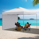 GDY 10x10ft Pop-up Paint Tent,Pop Up Canopy Tent with Sidewalls, Instant Shelter Portable Outdoor Canopies with 4 Removable Side Walls, (White GDY