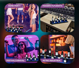 WODRAWER LED Lighted Liquor Bottle Display, 40 Inch 2 Tier Acrylic Bottle Display Rack, Wine Rack Multi-Color Lighting Modes for Home Bar, Party WODRAWER