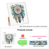 Diamond Art Painting Kits for Adults, 5D Special Shape Diamond Art Kits for Beginners, Crystal Rhinestones Diamond Art Painting for Home Wall Decoration Gift 12×12inch, Dreamcatcher with Feathers AiYuanzsh