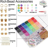 YMSDZHL 6000+PCS Clay Beads Bracelet Making Kit,24 Color DIY Flat Preppy Beads for Friendship Jewelry Making,Polymer Heishi Beads with Charms Gifts for Teen Girls Crafts for Ages 4-12 YMSDZHL