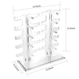 Lamoutor 2 Row Sunglasses Rack Holder Glasses Display Stand Transparent Lamoutor