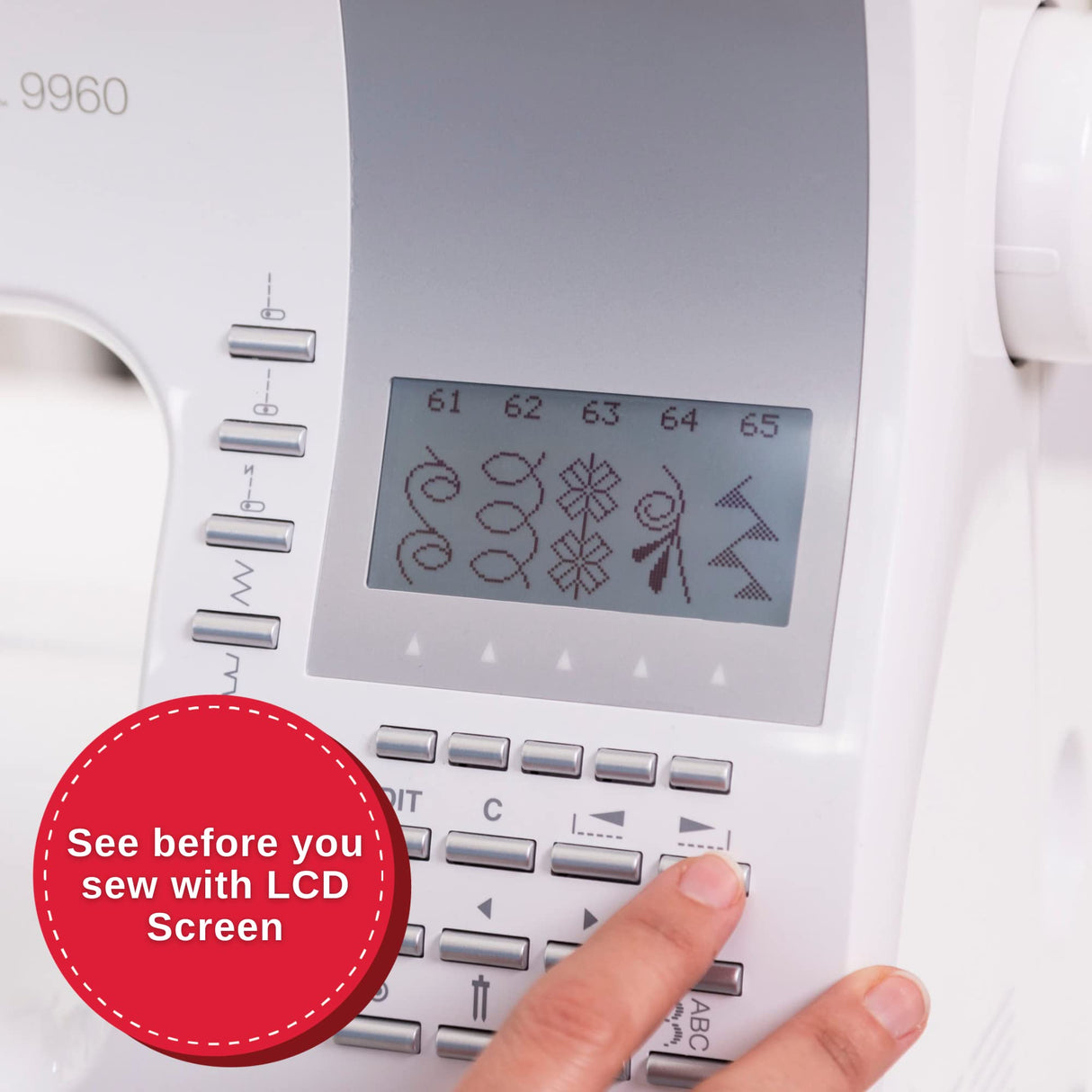 SINGER Quantum Stylist 9960 Computerized Sewing & Quilting Machine with Extension Table, Hard Case & Accessories | 600 Stitches, Lettering, LED Light, 1-Step Buttonhole & High-End Touch Controls SINGER