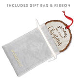 Andaz Press Personalized Baby 1st Christmas Real Wood Rustic Farmhouse Keepsake Christmas Ornament, Engraved Wood Slab, My First Christmas, Sophia Anne 2024, Rustic Laurel Leaves, 1-Pack Andaz Press