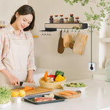 Floating Display Shelf with LED Light, 39 Inch Wall Mounted Wine Rack, Bar Unit Floating Shelves with 4 Wine Glass Holder, Light-Emitting Storage Display Stand for Entrance Kitchen Dining Room SLVUAFRN