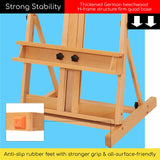 MEEDEN Large H-Frame Easel, Easel Stand for Painting, Painting Easels, Easel Stand for Display, Solid Beechwood Wooden Easels for Painting Canvas, Holds Canvases Up to 78", Natural Color MEEDEN