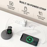 Yoobure LED TV Stand for Bedroom, 50 Inch Kids Dresser with Power Outlets, 7 Drawers Entertainment Center with Storage Shelf, TV Stands Dresser for Bedroom, Living Room, TV Console Entertainment Stand Yoobure