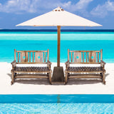 XCSOURCE Rustic Wooden Double Rocking Bench for Outdoor Patios – Comfortable Rocker Chair for Two XCSOURCE