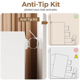 BEWISHOME White Dresser for Bedroom, 6 Drawer Dresser Chest of Drawers, Wood Dressers for Closet, Wide Modern Dressers with Fence for Living Room, Hallway, Entryway, TV Stand, White KCG04W BEWISHOME