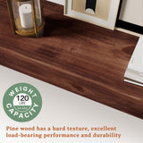 Weyderk Fireplace Mantel, 72 in Handcrafted Mantel Shelf for Over Fireplace, Wood Mantel with Invisible Heavy Duty Metal Bracket, Wood Floating Shelves, Brown Weyderk