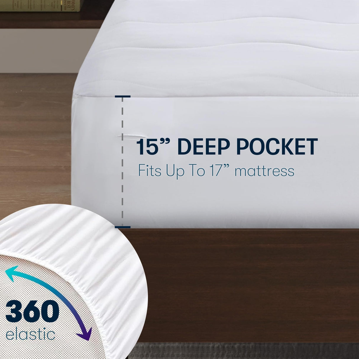 Serta Heated Mattress Pad King Size - Electric Mattress Pad, 10 Heat Setting Controller, Auto Shut Off Timer, Deep Elastic Pocket, Up to 17" Mattress, ETL Certified, Machine Wash, King, White Serta