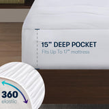 Serta Heated Mattress Pad King Size - Electric Mattress Pad, 10 Heat Setting Controller, Auto Shut Off Timer, Deep Elastic Pocket, Up to 17" Mattress, ETL Certified, Machine Wash, King, White Serta
