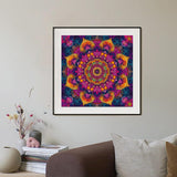 Purple Mandala Wooden Puzzles, 500 Pieces Jigsaw Puzzles 15.9'' x15.9'', Unique Design Liberty Wooden Puzzles for Adults and Kids, Family Game Gift Royal Size delobil