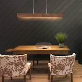 EDISLIVE Wood Linear LED Pendant Light Dimmable LED Chandelier 41.3 in Adjustable Linear Hanging Light Fixture 3000K 20W Island Light for Dinning Room Kitchen EDISLIVE
