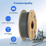 ANYCUBIC PLA Filament 1.75mm Bundle, 3D Printing PLA Filament 1.75mm Dimensional Accuracy +/- 0.02mm, 1KG Spool (2.2 lbs), 2KG Gray+Black ANYCUBIC