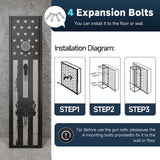 KAER 6 Rifle Gun Safe, Quick Access Large Gun Safe for Home Rifle and Pistols, Electronic Locking Heavy-Duty Gun Cabinet with Pockets and Removable Shotgun Handgun Rack & Shelf, Assembled KAER