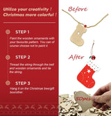 50pcs Christmas Wooden Ornaments for Crafts, 10 New Styles Unfinished Wood Slice Ornaments, Wooden Christmas Ornaments to Paint, Christmas Tree Hanging Ornaments Wood Christmas Decoration DIY Crafts Sotipevs