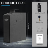 Mutak Gun Safe for Handgun, Slider Biometric Pistol Safe, 4 Ways Quick Access with APP/Fingerprint/PIN Code/KEY, Single Gun Safe for Nightstand Bedside Home,Wall, Dresser Mutak
