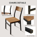 iPormis 7-Piece Dining Table Set with 6 Chairs, 63" Extendable Kitchen Table & Chairs Set for 4-6, Dining RoomTable with Solid Metal Frame & MDF Board, Perfect for Small Space, Easy Assembly, Walnut iPormis