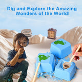 WhiriWhiri 7 New Wonders of The World Excavation Dig Kit, Dig up 7 Ancient Earth’s Landmarks Discover, Architecture Collection STEM Science Educational Toys Kids Gift Birthday Party Present Age 6-12 whiriwhiri
