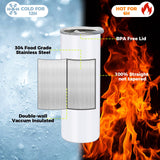 ZREGGUR Sublimation Blank Tumblers bulk 20 oz glow in dark Luminous green， 25Pack Stainless Steel Double Wall Insulated Straight Cups White with Lid and straw, Individually Box,Heat Transfer ZREGGUR