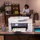 Brother MFC-J5340DW Business Color Inkjet All-in-One Printer with Printing up to 11”x17 (Ledger) Size Capabilities, White Brother