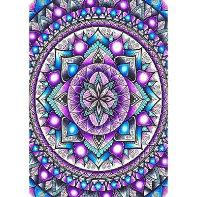 JFYHAB Mandala Diamond Painting Kits for Adults,5D Rhinestone Diamond Art Kits for Adults Kids Beginner,DIY Flowers Round Full Drill Diamond Painting Kit Arts Craft for Home Wall Decor 12X16inch
