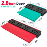 Contour ruler 10x 5.2,5x 5.2 Inch, Widen Plastic Profile Gauge Duplicator, Precisely Copy Irregular Shapes Wood Template Measuring Tool for Perfect Fit and Easy Cutting. SAILHOME