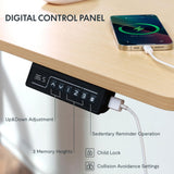 FLEXISPOT 63'' L Shaped Standing Desk with Drawers, Adjustable Height Desk with Shelves, Large Corner Stand Up Desk with Headphone Hooks for Home Office, Light Wood Grain Top+ White Frame FLEXISPOT