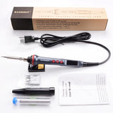 Soldering Iron Kit, 90W Adjustable Temp Soldering Iron with LED, 9-in-1 Soldering Gun Kit, Includes 5 Tips, Solder Wire, Stand, Precision Tools for Solder Kit Electronics and Welding Tools Repairs HANDSKIT