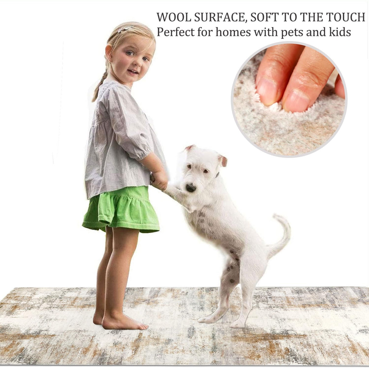 famibay Hallway Runner Rug 8 ft, Washable Runner Rugs with Rubber Backing Modern Abstract Runner Rug Non Slip Soft Low Pile Long Carpet Runners for Hallway Kitchen Entryway Bathroom(Beige/Camel) famibay