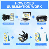 100 Pcs Sublimation Bookmark Blank, Paper DIY Bookmarks with Hole and Colorful Tassels for Crafts,Personalized Tassels Blank Bookmarks Youmation