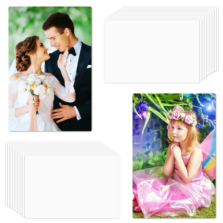 Beclumas 20 Pack 8''x10'' Sublimation Metal Photo Blanks, 0.45mm Aluminum Photo Sign Blank for DIY Printing, Wall Decor, Room Decor Beclumas