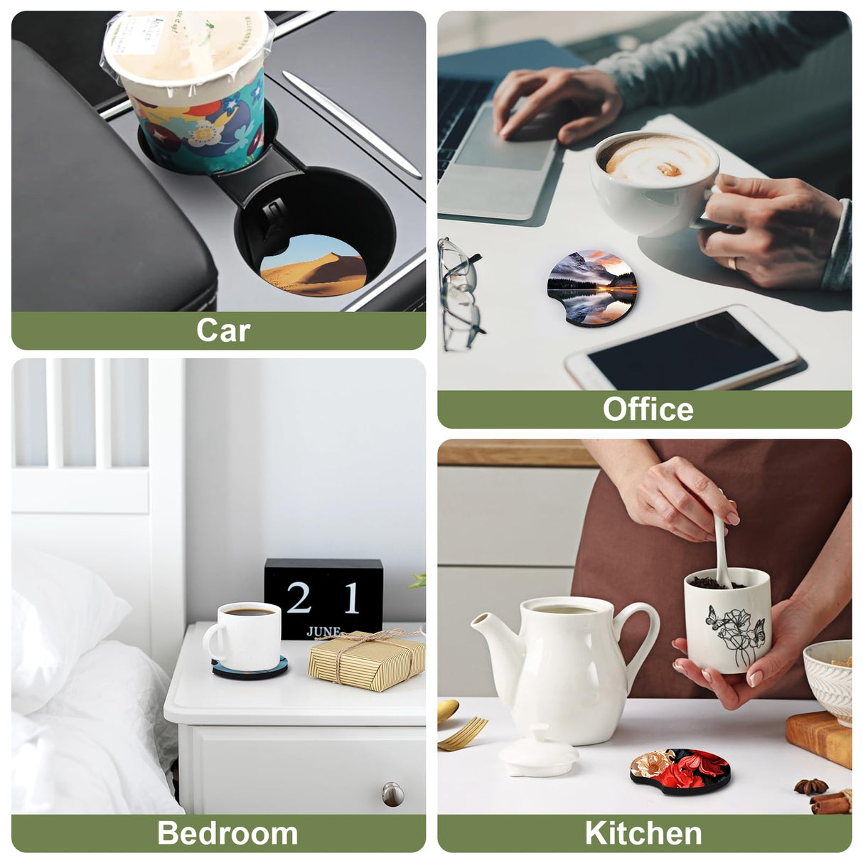 120Pcs Sublimation Blank Car Coasters Packaging for Selling,Include 60Pcs Circular 2.75 in/5mm Blank Sublimation Coasters,30Pcs Car Coasters Display Cards and 30Pcs Hanging Self-Sealing Bags Deobath