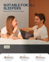 King Size Mattress, 10 Inch Cooling-Gel Memory Foam King Bed Mattress Made in USA, Pressure Relief, Motion Isolation, Breathable Fabric, Mattresses in a Box for Optimal Sleep Quality, CY-10-K Life Balance