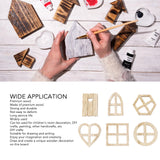 100pcs Wood Window Cutouts - Multipurpose Unfinished Wood Slices, Unfinished Wood Crafts for DIY, Kids Crafts, and Home Decor Projects Topyond