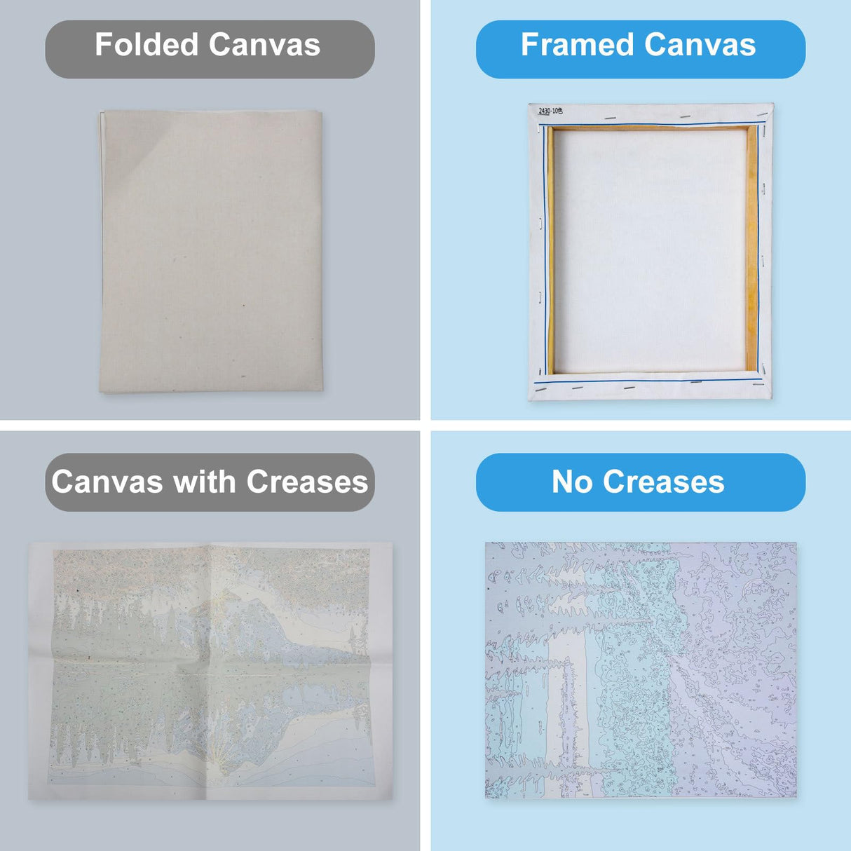 Ninonly Animal Paint by Numbers Kit for Adults Framed Canvas, Colored Dog Paint by Number Arts and Crafts Kits for Adults Beginner with Brushes, Acrylic Painting, 9 * 12 Inch Ninonly