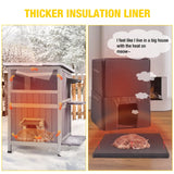 Aivituvin Outdoor Cat House Insulated for Winter, Heated Cat Shelter Kitty House Feral Cat Shelter with 100% Insulation Liner Aivituvin