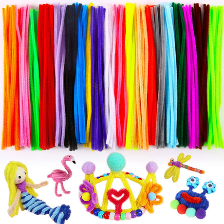 Pipe Cleaners, Pipe Cleaners Craft, Arts and Crafts, Crafts, Craft Supplies, Art Supplies (200 Multi-Color Pipe Cleaners)… Bundooraking