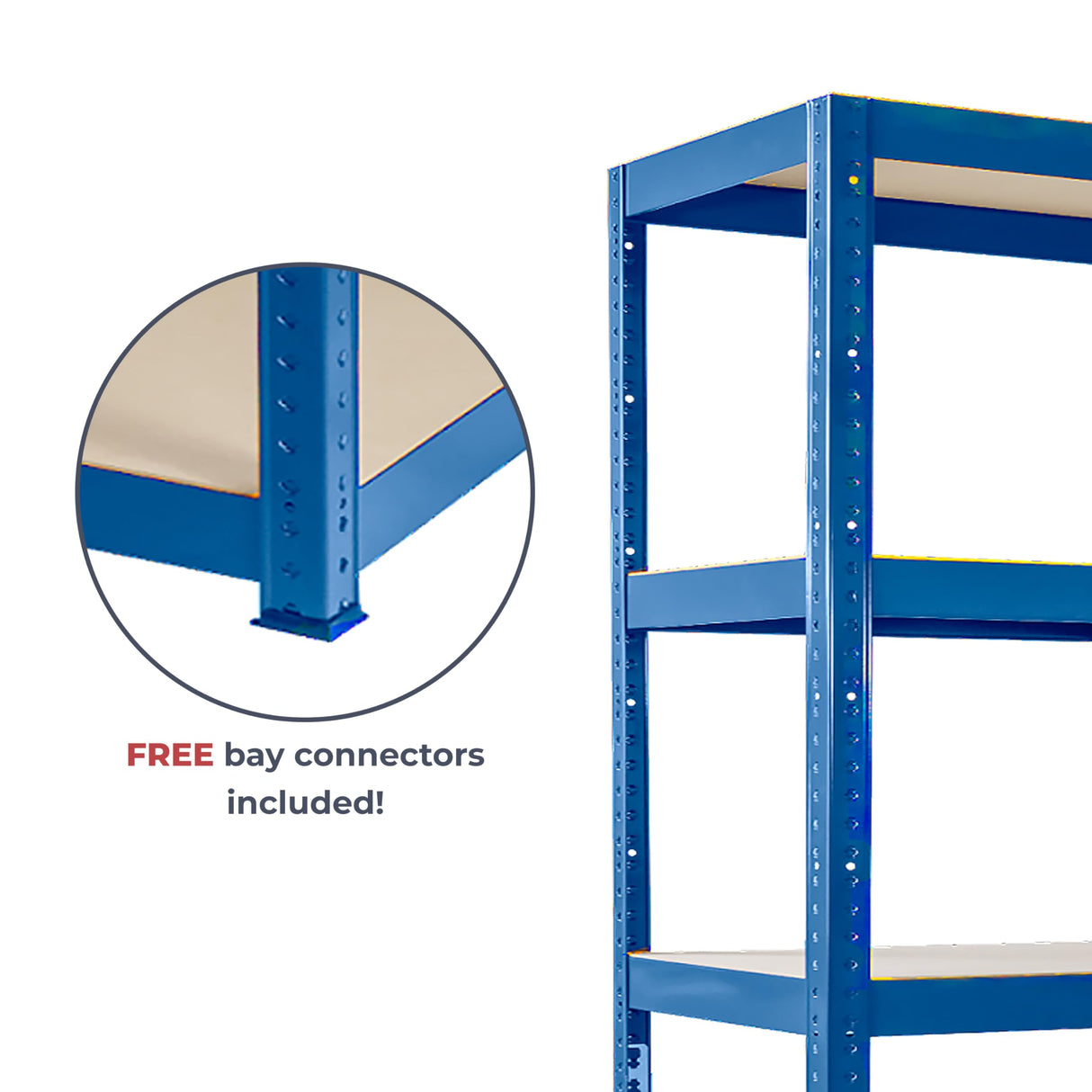 G-Rack 5 Tier Garage Shelving Units | Metal Shelving Storage | Heavy-Duty Organization Racks | Adjustable Shelves | 2000LB Capacity | Ideal for Workshop, Shed, Office - 71" H x 35" L x 12" W (Blue) G-Rack