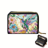 Anti-demagnetization Credit Card Holder, 5D DIY Diamond Art Painting Zipper Credit Cards Wallet for Women Accordion Card Cases Holder KeyChain Wallet-2PCS WoodArtSupply