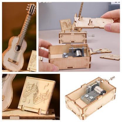 yii wmoc 3D Puzzles Wooden Craft Kits Guitar Music Box DIY Wooden Model Kit for Adults to Build Birthday Gifts Hobbies for Boys and Girls - WoodArtSupply