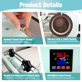 BetterSub 3in1 40 OZ Tumbler Mug Heat Press Machine 30 OZ 20 OZ 16 OZ Sublimation Straight Skinny Tumbler Mug,11 OZ 15 OZ 16 OZ Sublimation Mug Heat Transfer Teal BetterSub